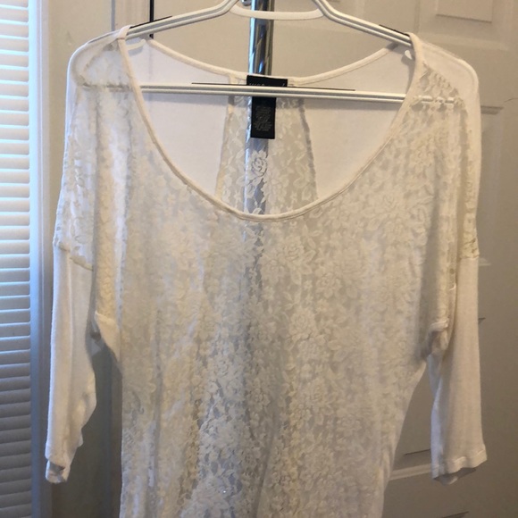White Lace Shirt - Picture 2 of 4